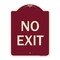 Signmission Designer Series Parking Lot No Exit, Burgundy Heavy-Gauge Aluminum Sign, 18" L, 24" H, BU-1824-23420 A-DES-BU-1824-23420 - alternate 1